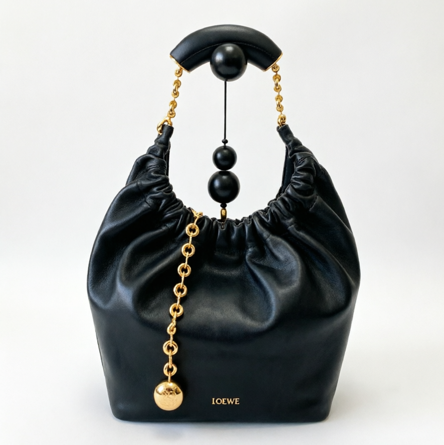 image_1781149861255_kmubal 로에베 스퀴즈 토트백 스몰 블랙 LS6217 - 이미지 1