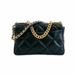 샤넬 19 미듐 플랩 백 블랙 트리플 톤 체인 CM6245 - 이미지 2